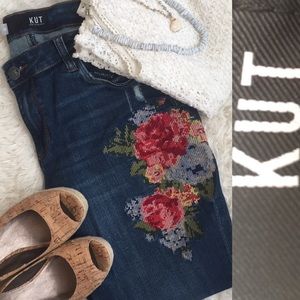 Kut from the Cloth Embroidered Jeans Size 10